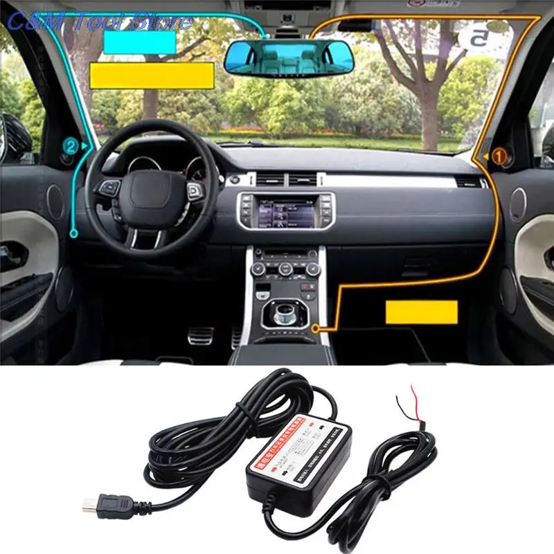 Автомобильное зарядное устройство 12-24 В до 5 Mini USB DC комплект из жесткого провода