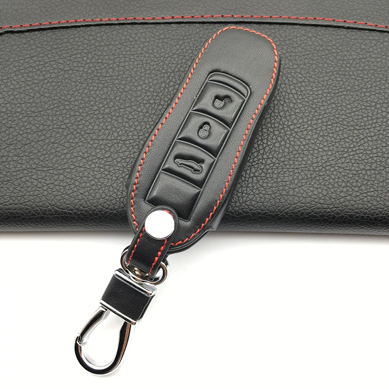 Чехол для автомобильного ключа из натуральной кожи с 3 кнопками|Футляр ключа| |
