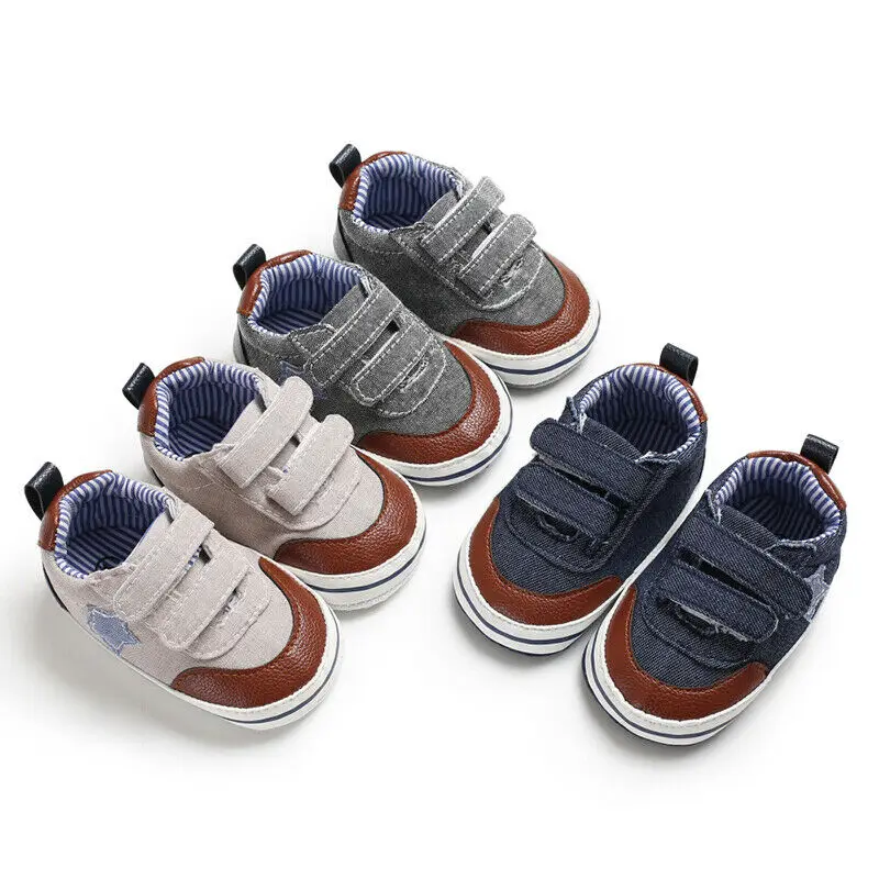 Pudcoco New Baby Casual Shoes Canvas Leather Soft Sole Crib Infant Boy Girl Toddler Sneaker Anti-Slip 0-18 Months |