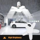 5-лопастной светодиодный подвесной светильник для гаража, пятилистный складной подвесной светильник с вентиляционным лезвием для гаража, лампа с подсветкой 360 градусов