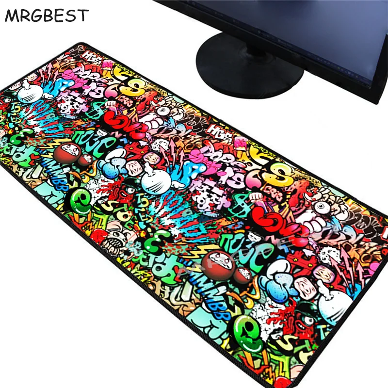 

MRGBEST Large Gaming Anime Gamer Old World Map Computer Mousepad Anti-slip Natural Rubber Mouse Mat Xl Xxl 900x400mm Csgo