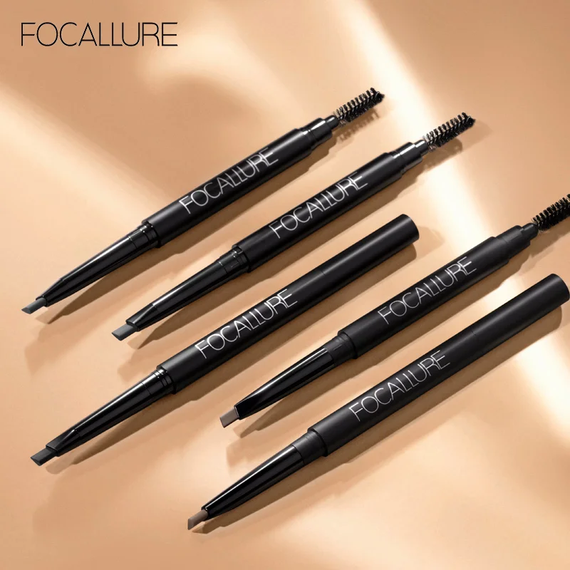 

FOCALLURE Waterproof 3 Colors Eye Brow Eyeliner Eyebrow Pen Pencil with Brush Makeup Cosmetics Tools