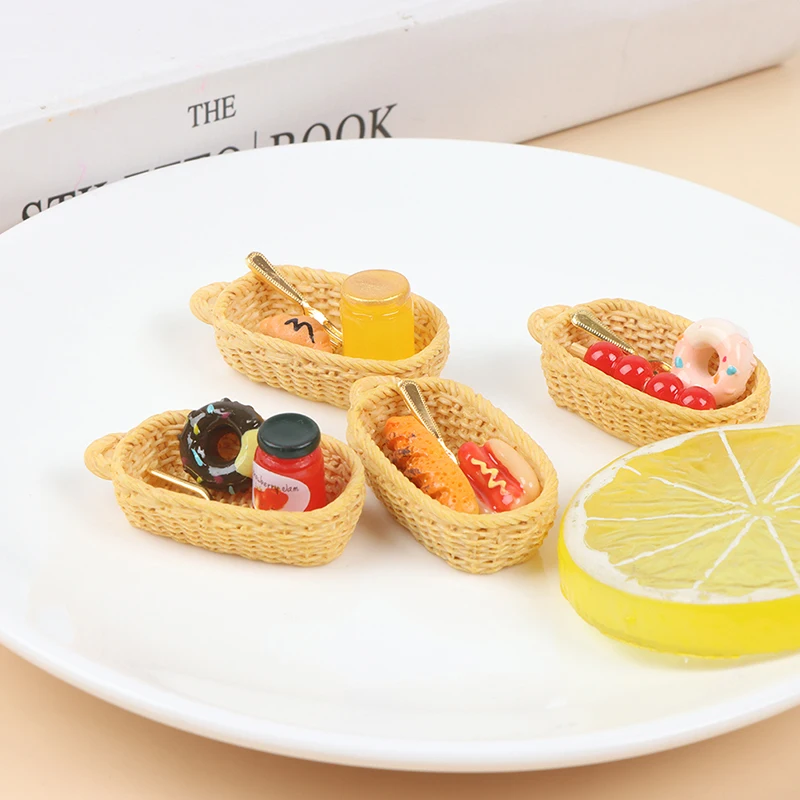 

Mininature Food Drink Model Kitchen Breakfast Dessert for Doll House Diy