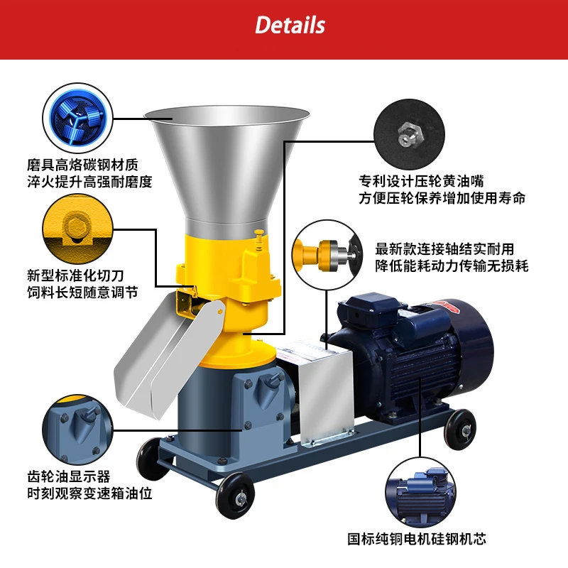 Гранулятор для домашнего зерна оборудование разведения животных устройство