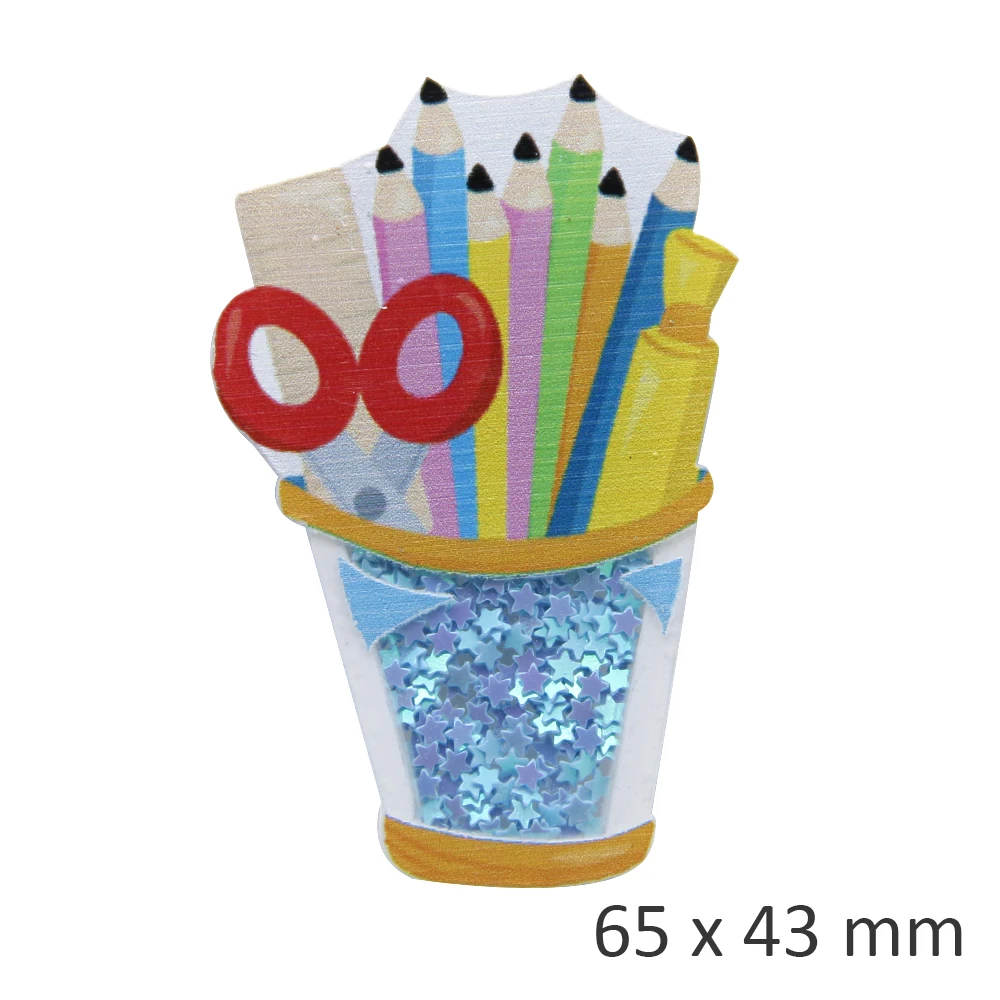 David accessories 25 шт./лот Back to School карандаш Guicksand блестки Акриловые Сделай Сам DIY бигуди для волос Сумка на застежках для декорирования вестибюлей Материал, 25Yc7338