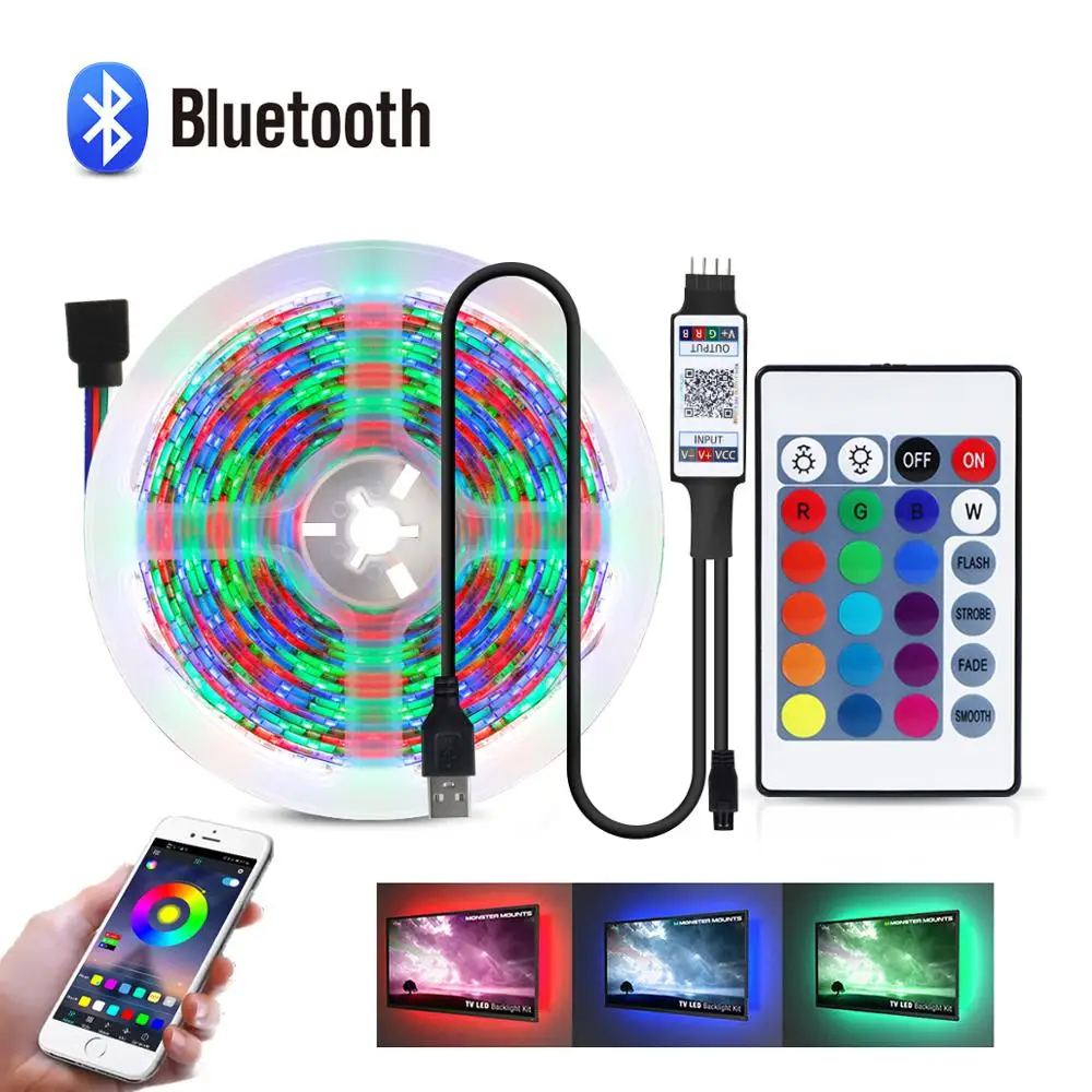 USB 5 В светодиодный светильник для шкафа Bluetooth кухонный умный ванной кровати