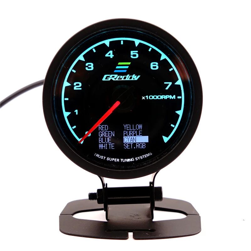 Спидометр GReddi Multi D/A lcd цифровой дисплей Тахометр автомобильный измерительный прибор 2,5 дюймов 62 мм 7 цветов в 1