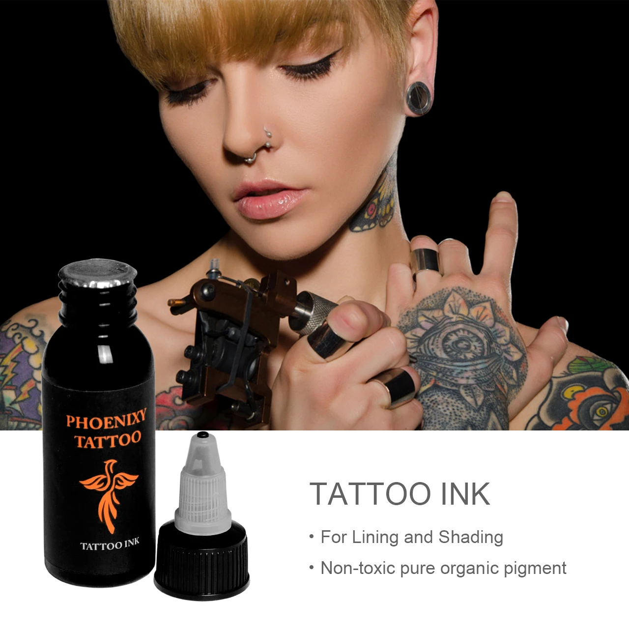 

6 Colors Tattoo Pigment Inks 60ML/Bottle Safe Permanent Tattoo Paints Supplies for Body Beauty Tattoo Art For Professional Use