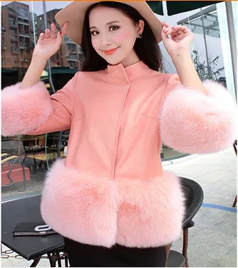 2019 стильные зимние женские кожаные куртки винтажные тонкие короткие