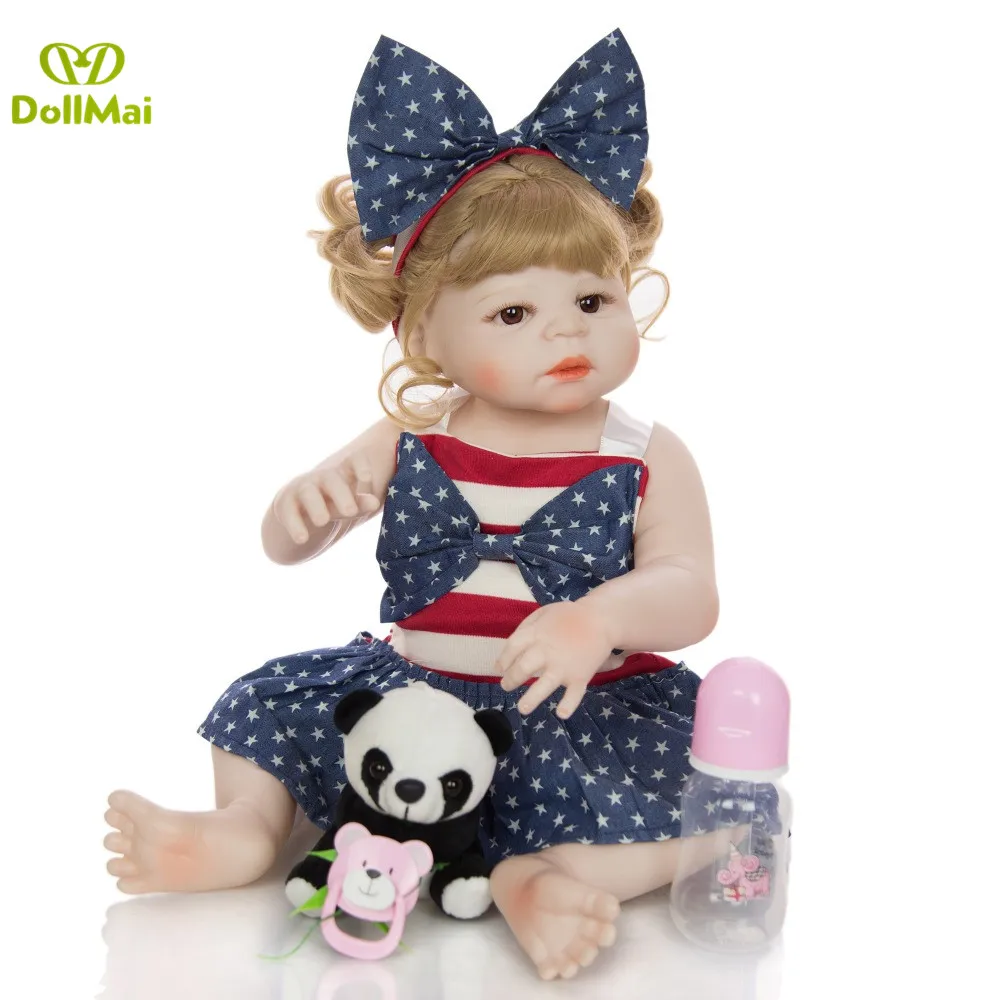 

Bebes reborn de silicone real baby reborn girl куклы 23 дюйма 55 см младенец получивший новую жизнь куклы для девочек для детей подарок на день рождения