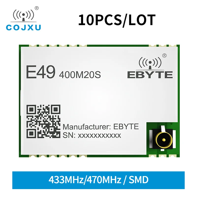 

10X SMD 433MHz Wireless Module SPI CMT2300A FEC 470MHz RF Transmitter Receiver IPX Interface IoT Communcation Cojxu E49-400M20S