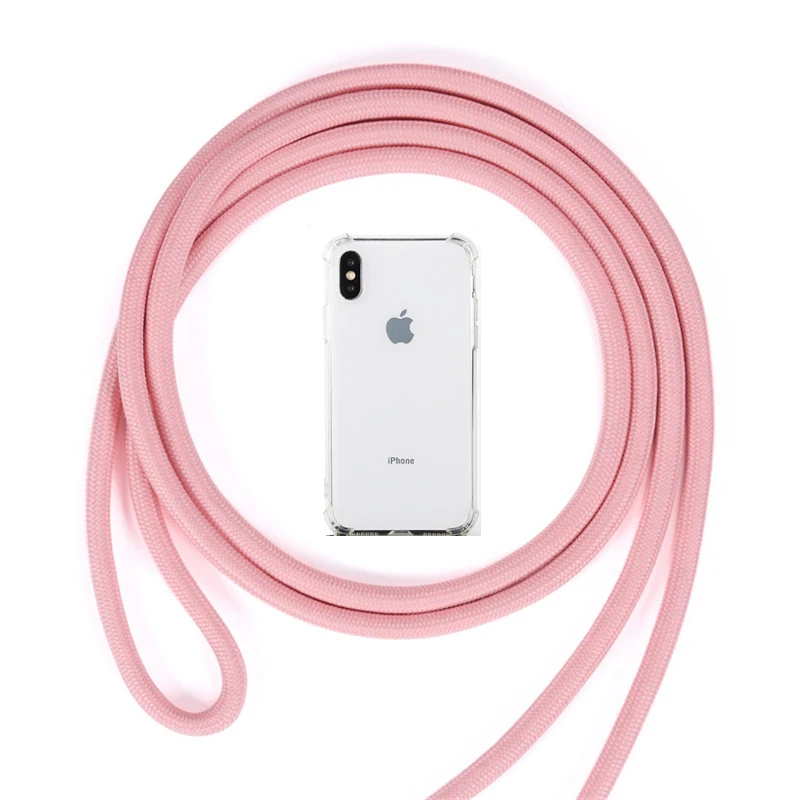 P Moskado ремешок шнур цепь Прозрачный чехол для телефона для iPhone 11 Pro X XR XS Max 7 8 6 6s Plus 5 5S SE переноска ожерелье ремешок задняя крышка - Цвет: P