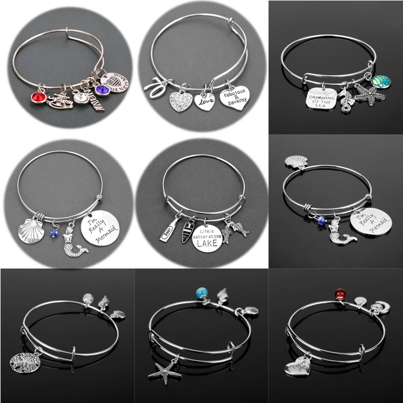 Браслет для девочек Регулируемый браслет серьги мечты Морской конек Морская