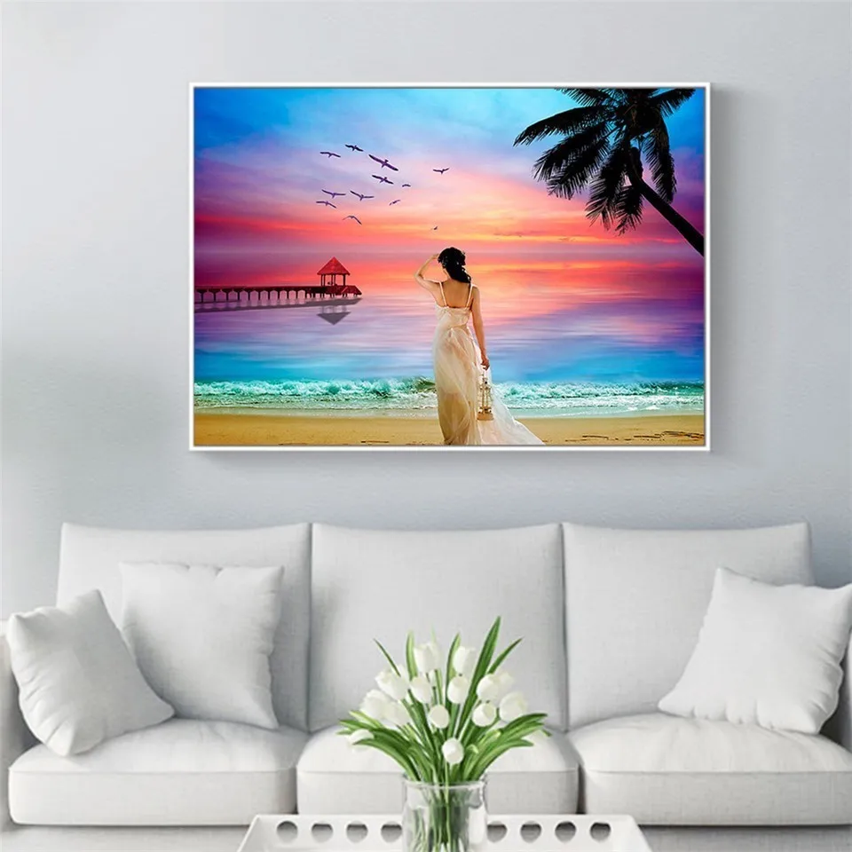 AZQSD полный набор для картин из алмазов продажа морской пейзаж Ручная работа