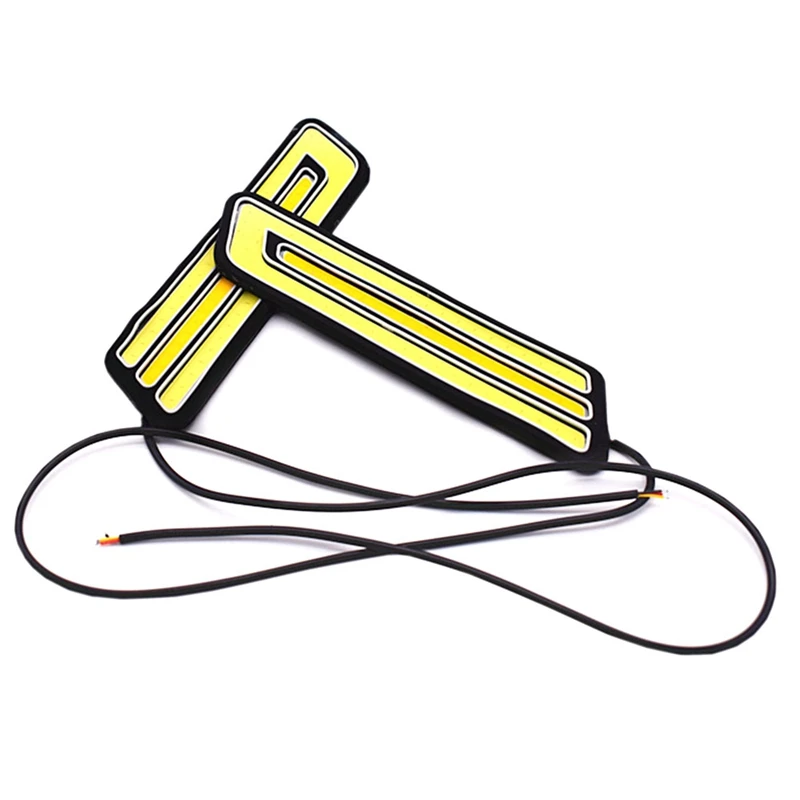 

12V Ультра Тонкий U Форма Cob светодиодные дневные ходовые огни светильник Поворотная сигнальная лампа Водонепроницаемый