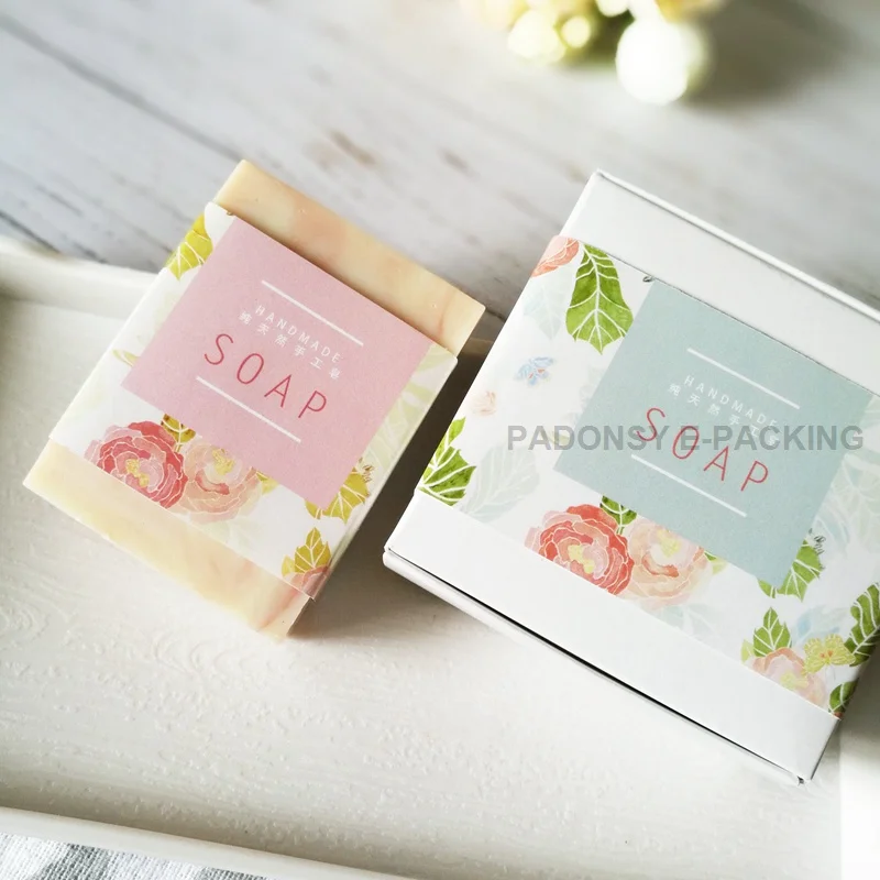 Элегантная упаковка для мыла с принтом розы упаковочная бумага ручной работы