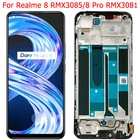 Оригинальный ЖК-экран для Realme 8 Pro, ЖК-экран с рамкой 6,4 дюйма, экран для Realme 8 RMX3085, 8pro RMX3081, запчасти для сенсорной панели