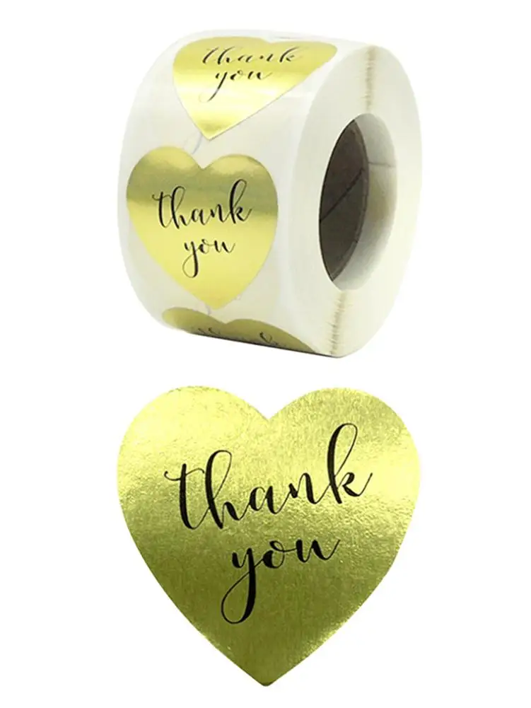 

New 500PCS/Roll Thank You Roll Sticker Self-adhesive Sealing Label