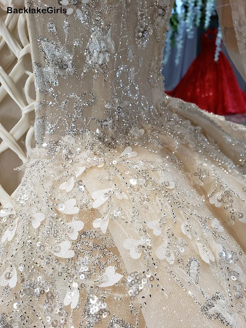 Свадебные платья цвета шампанского кружевные свадебные трапециевидной формы со