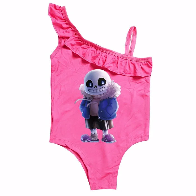 Детский цельный купальник бикини костюм undertale нижнее белье с принтом соединенный