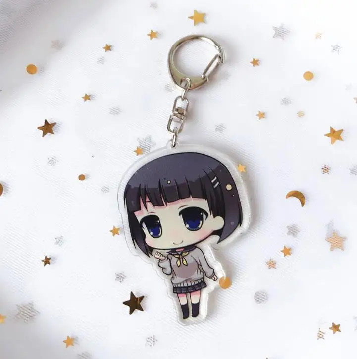 1 шт. новый милый аниме меч искусство онлайн Kirito Asuna двусторонний акриловый брелок