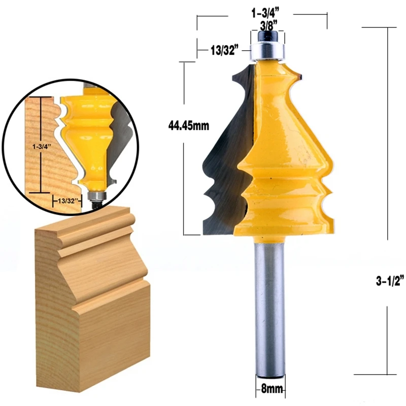 5 шт. 8 мм хвостовик корпус и база формовочный станок Набор бит ЧПУ Линейный нож