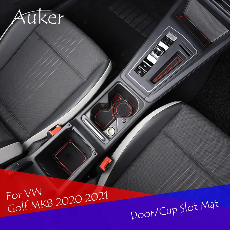 

Car Door Slot Gap Silicone Carpet Mat Cover Stickers Styling Accessories 12Pcs/Set For VW Golf 8 MK8 2020 2021