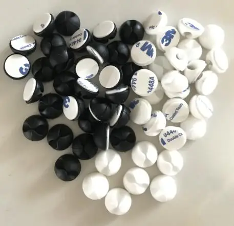 100pcs/lot Mini Silicone Cable winder Smart Wire Wiring Cord Cable Clips Ties Organizer Desk Cord Holder Line Fixer