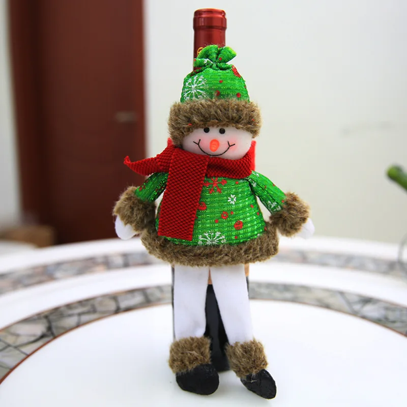 Снеговик/Санта Клаус Кукла рождественские украшения крышка для бутылки с