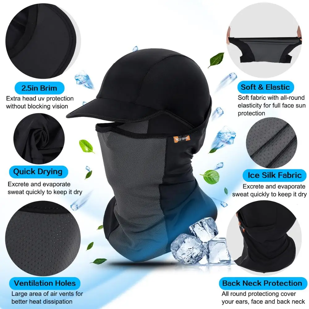 Маска для лица велоспорта летняя маска шелковая анти УФ велосипедная Кепка шарф