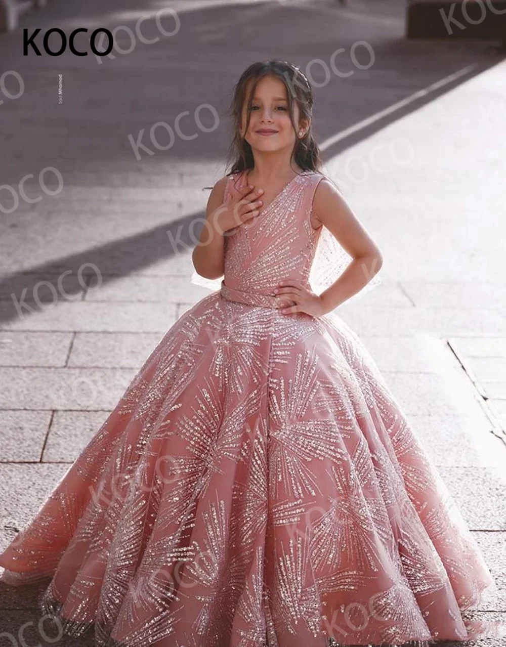 

JONANY Lovely Flower Girls Dresses Dubai Style Daughter Toddler Pretty Kids Pageant Formal First Holy Communion Gown 2022