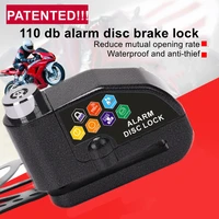 bicycle lock mountain bike alarm lock anti theft electric bike motorcycle padlock disc brake alarm 110 db high decibel loud