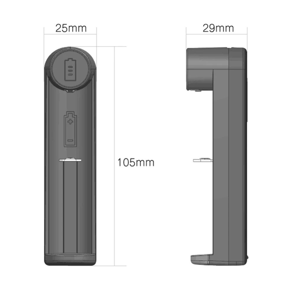 18650 Батарея Зарядное устройство USB Порты и разъёмы 1 слот Смарт для 26650 18350 32650 21700