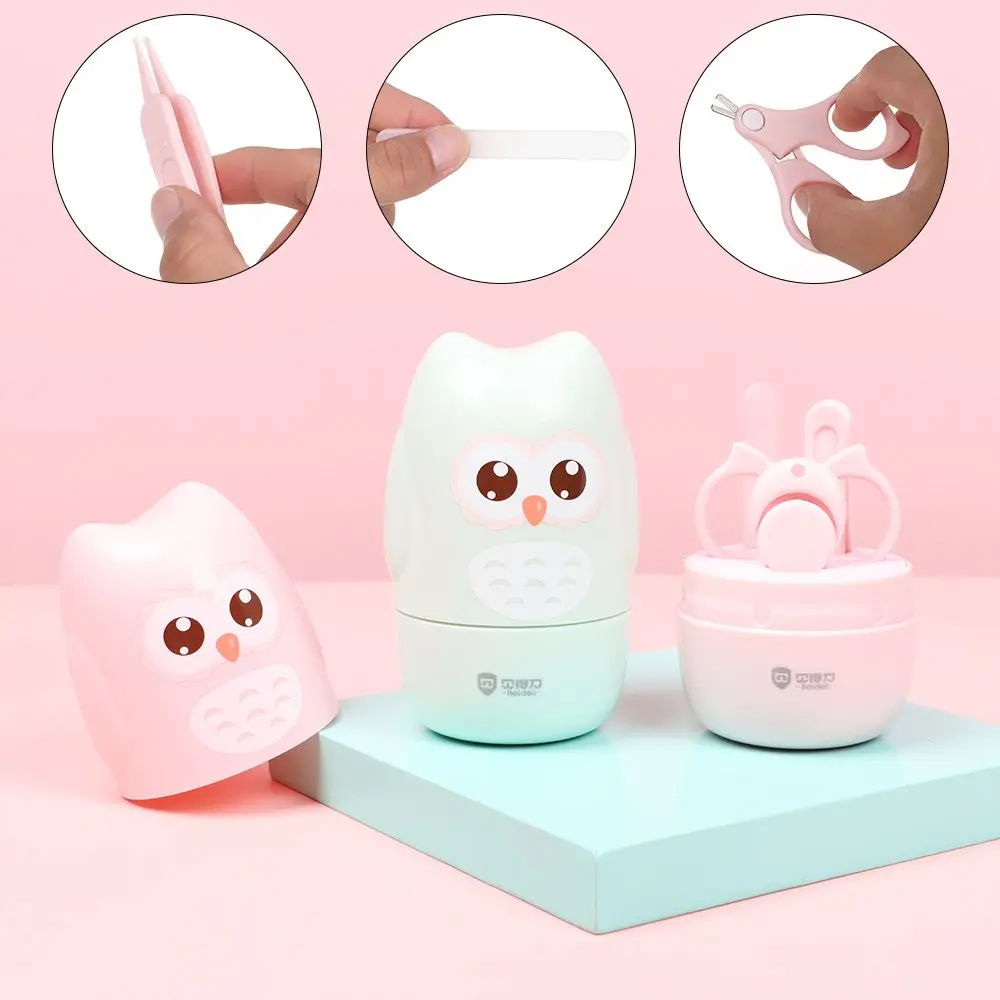 

4 In 1 Newborn Baby Nail Care Set Nail Trimmer Kids Safe Portable Nail Clipper Scissor With Box Manicure Kit Accessories