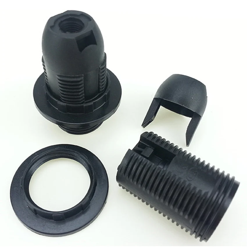 Винтовой держатель для лампы E14 с полными зубьями белая черная 2 А соответствует