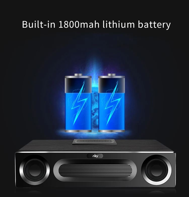 NBY 5590 портативный Bluetooth динамик 20 Вт система звука 3D стерео музыка объемный сабвуфер беспроводной динамик s для компьютера FM