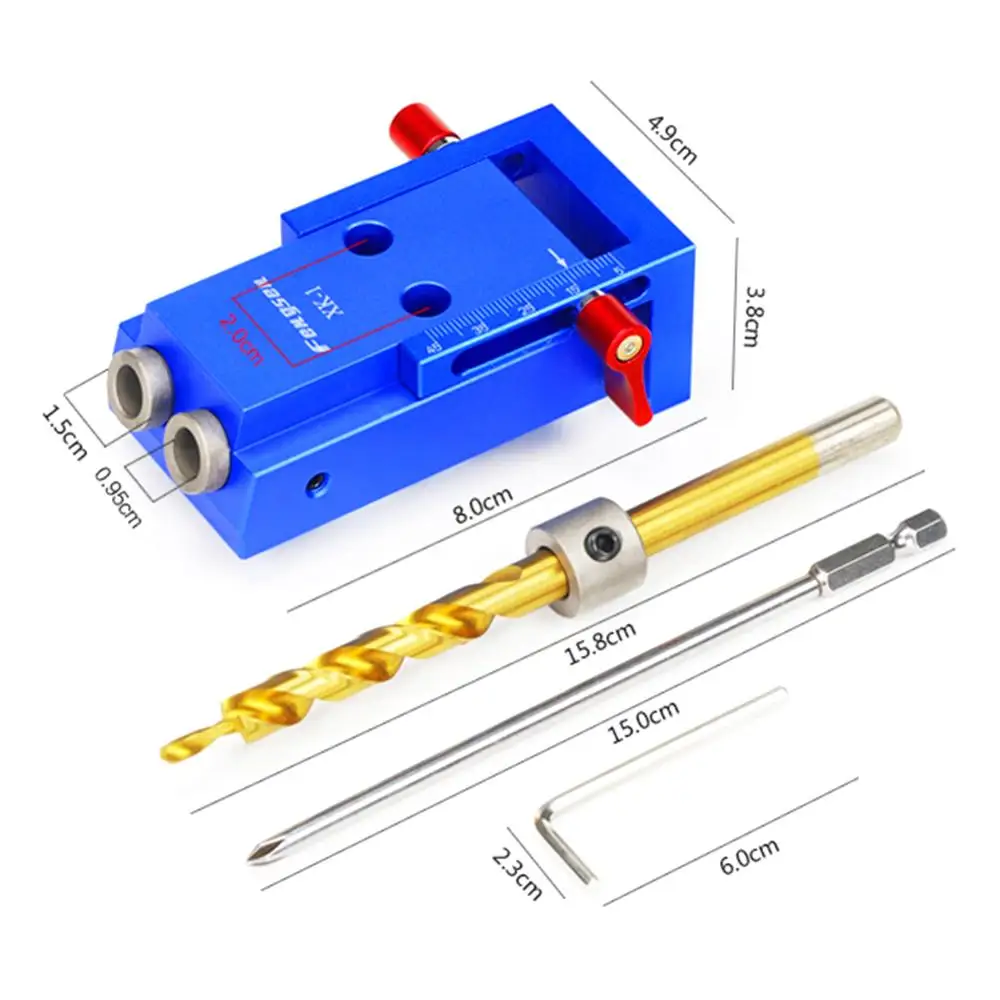 Мини карманное отверстие джиг комплект системы для деревообработки и столярных работ+ ступенчатое сверло и аксессуары набор инструментов для деревообработки