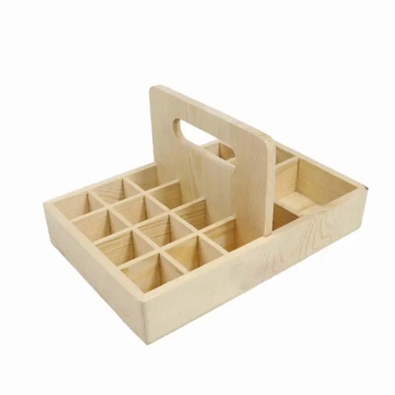Деревянная коробка для хранения органайзер с 21 ячейками эфирных масел контейнер