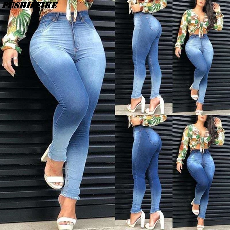 

Коллекция 2021 года, европейско-американские распродажи, сексуальные модные эластичные джинсы с эффектом горячего торта для ношения ягодиц