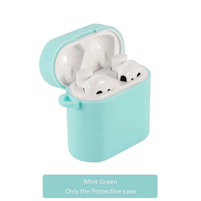 Mint Green Силиконовый чехол для Xiaomi Airdots Pro 2 Беспроводная bluetooth-гарнитура защитный чехол с карабином rotection чехол для Air 2 - Цвет: Mint Green