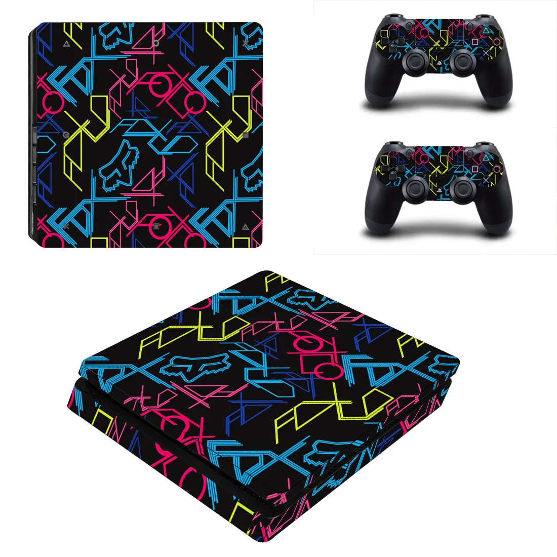

Стикер для консоли Sony Playstation 4 Slim и 2 контроллера