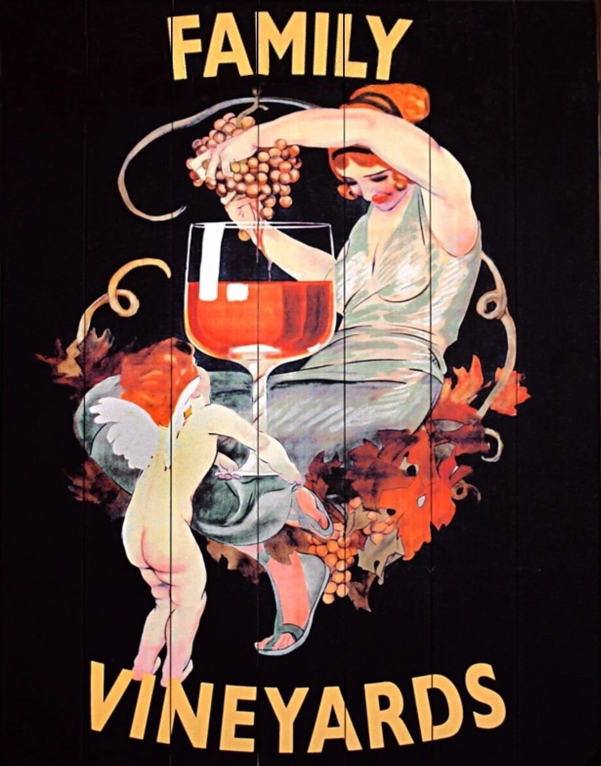 

Fashion tin sign family vineyards bars and gaming mancave wall decor(Visit Our Store, More Products!!!)