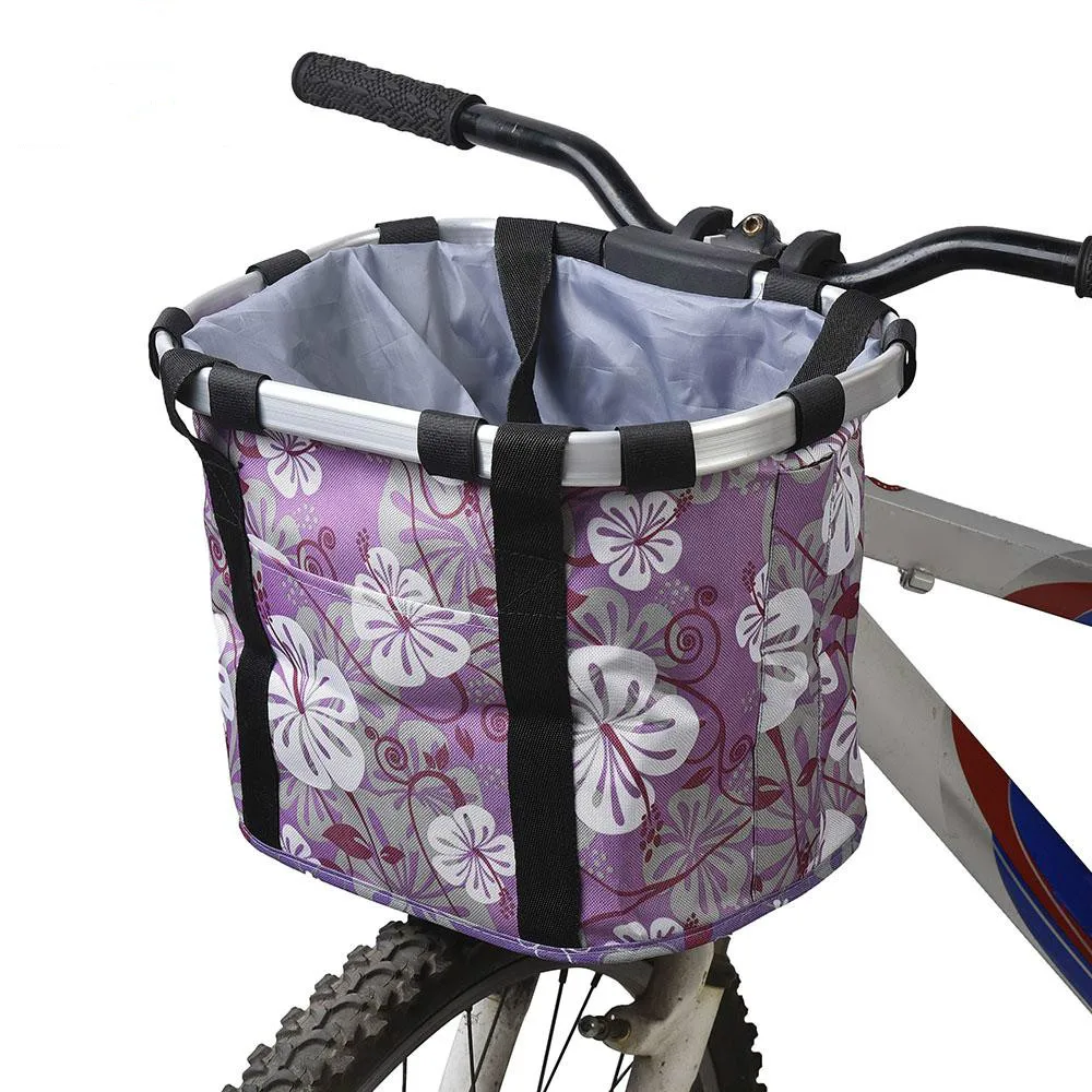 

Bicycle Bag Bike Detachable Cycle Front Canvas Basket Cycling Bike Bag Pet Carry Aluminum Alloy Frame Bicycle Bag Bike