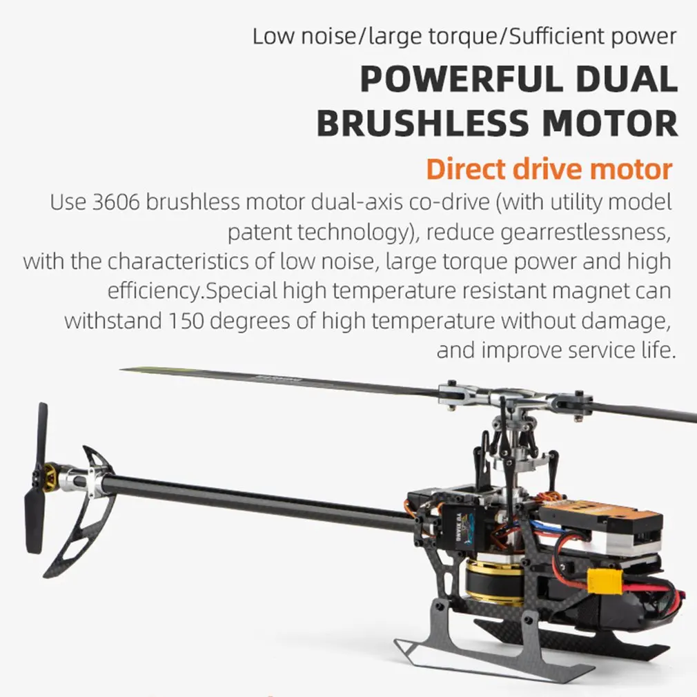 F180 6CH 3D 6G sistema Dual sin escobillas Motor de accionamiento directo Flybarless w/ S-FHSS RC helic&oacute;ptero avi&oacute;n BNF/RTF modelo VS E180-3