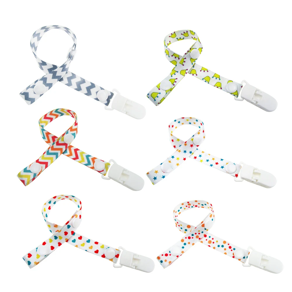 Baby Pacifier Clip Chain for soothers Ribbon Chupetas funny Soother dummy holder Leash Strap Nipple Holder Infant Feeding