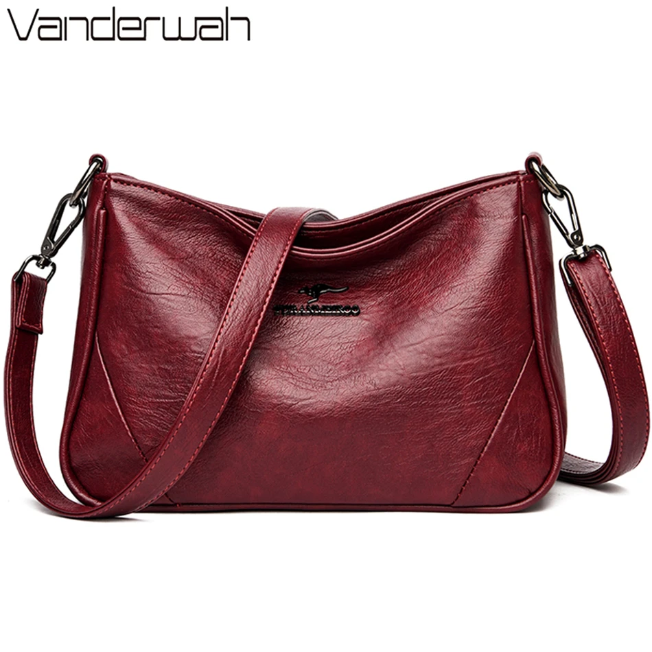 

Retro High Quality Pu Leather Shouder Crossbody Bags for Women 2021 Simple Lady Trending Bag Luxury Handbags Women Bags Designer