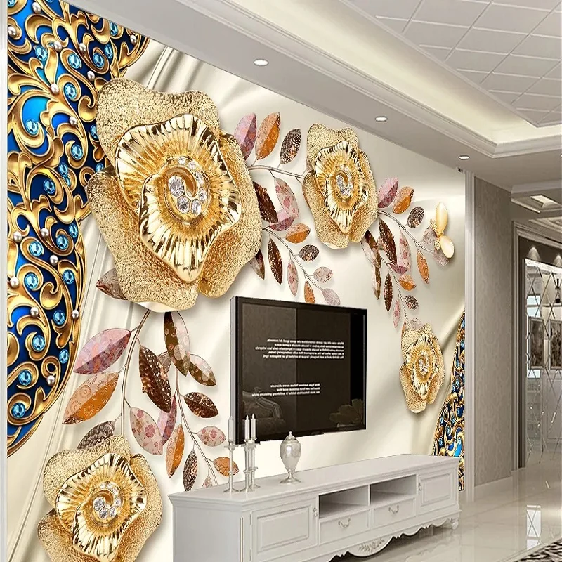 Большие настенные 3D-обои на заказ оригинальные роскошные украшения в виде