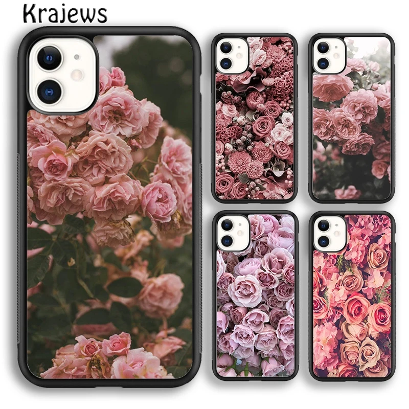 Большие розовые цветы krajew чехол для телефона iPhone 5 SE 6s 7 8 plus X XR XS 11 12 13 pro max Samsung Galaxy S9