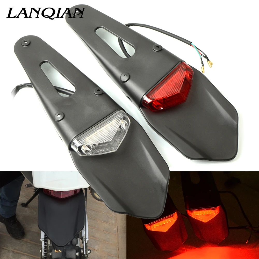 Универсальный мотоцикл водонепроницаемый Встроенный задний фонарь ABS пластик