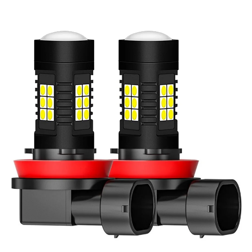 2 шт. H8 H11 светодиодный HB4 9006 H9 Противотуманные фары лампа 27 SMD 3030 1200LM 6000K белый